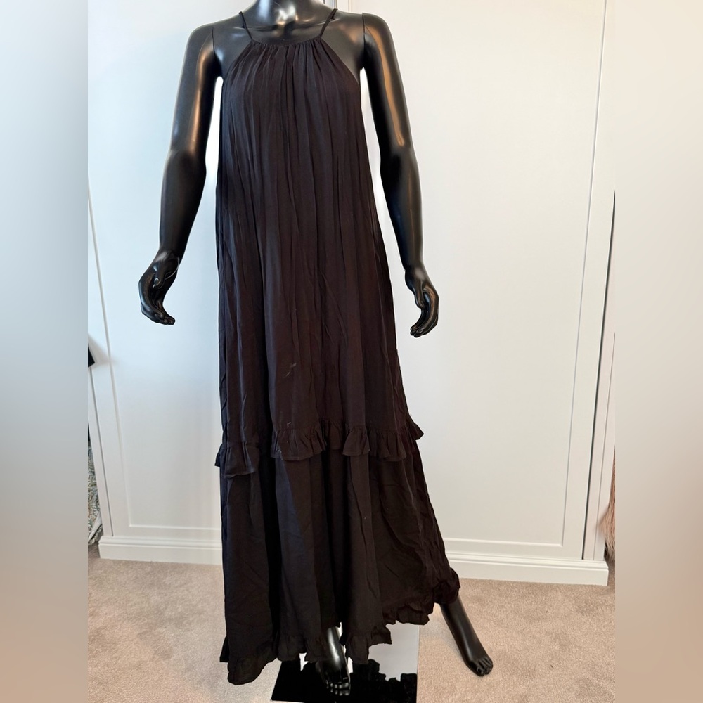 Urban Outfitters Black Halter Maxi Dress